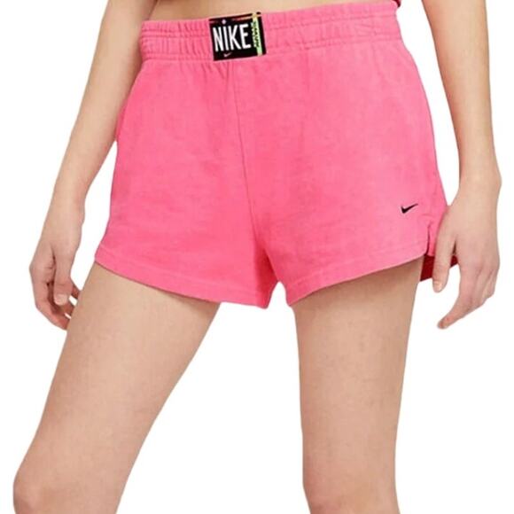 Nike Washed Running Shorts Logo Patch Pull On Side Slit Athletic Pink Large - Picture 1 of 6